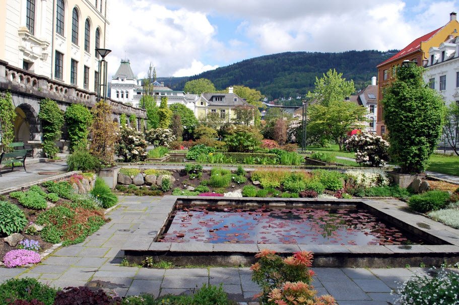 University gardens of the University Museum Bergen, Norway